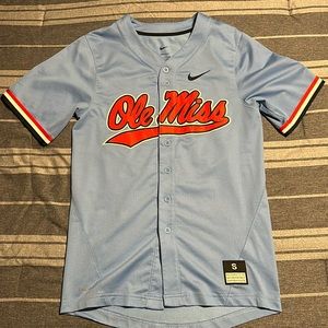 Powder Blue Nike Ole Miss Baseball Jersey